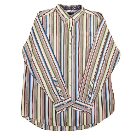 Tommy Bahama Sz L Multicolor Striped dress shirt - Picture 1 of 8
